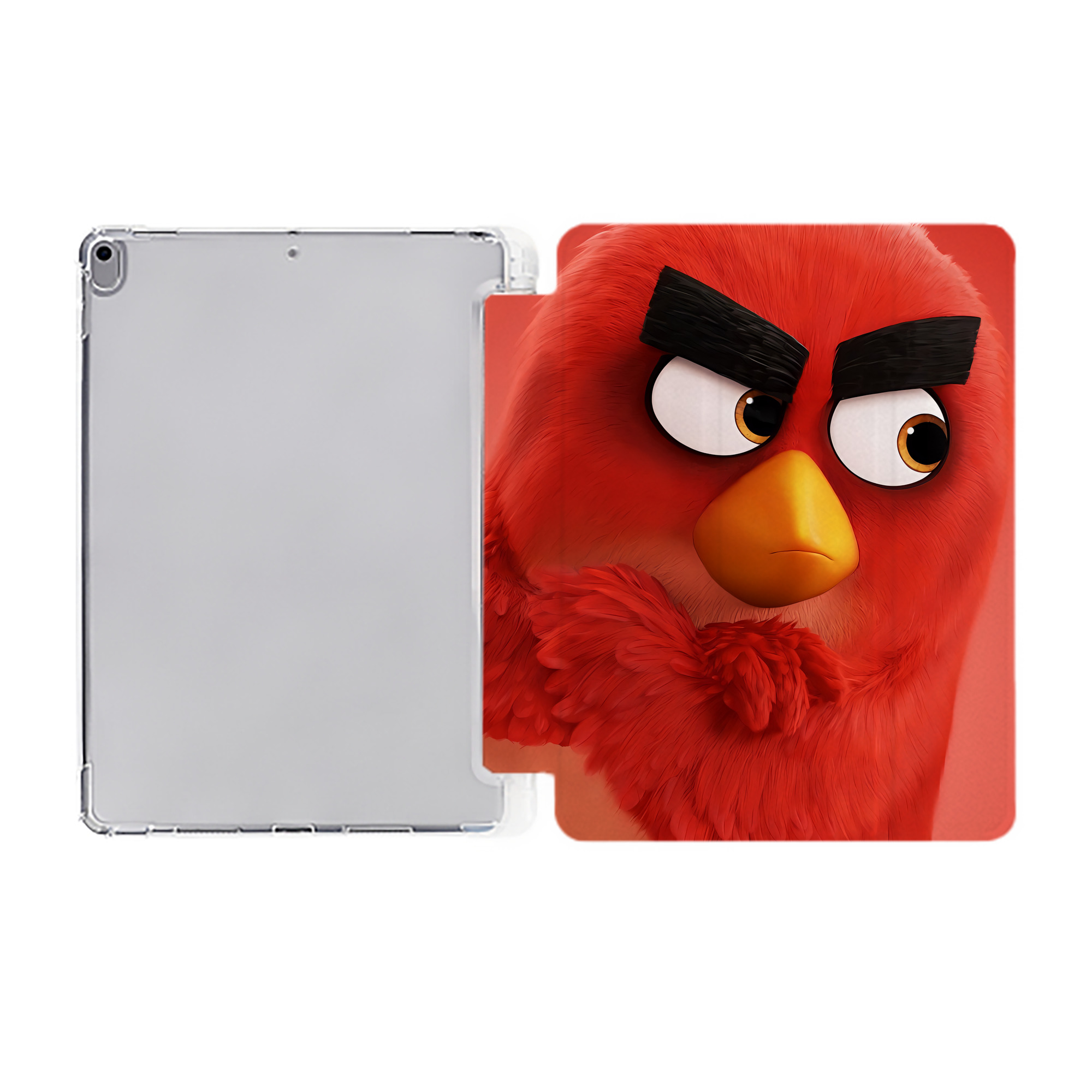 （画像用） Angry Birds アングリーバード IPad ケース ペン収納付き 三つ折りスタンド PUレザー×シリコン 対応機種9.5/10.5/10.9インチ